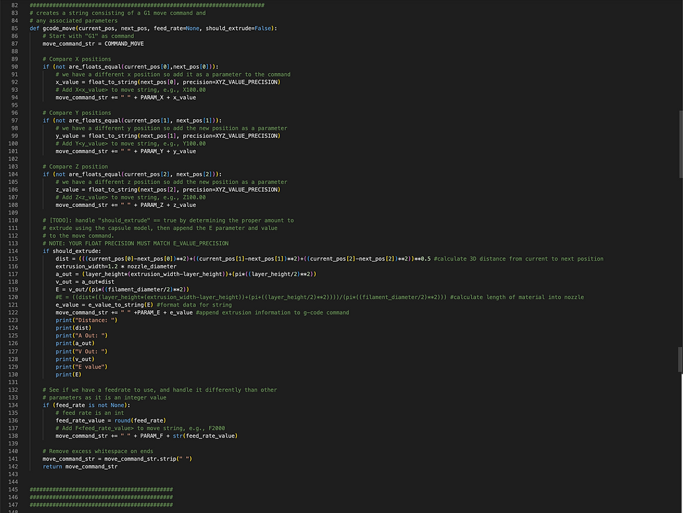 Code for gcode_move Function