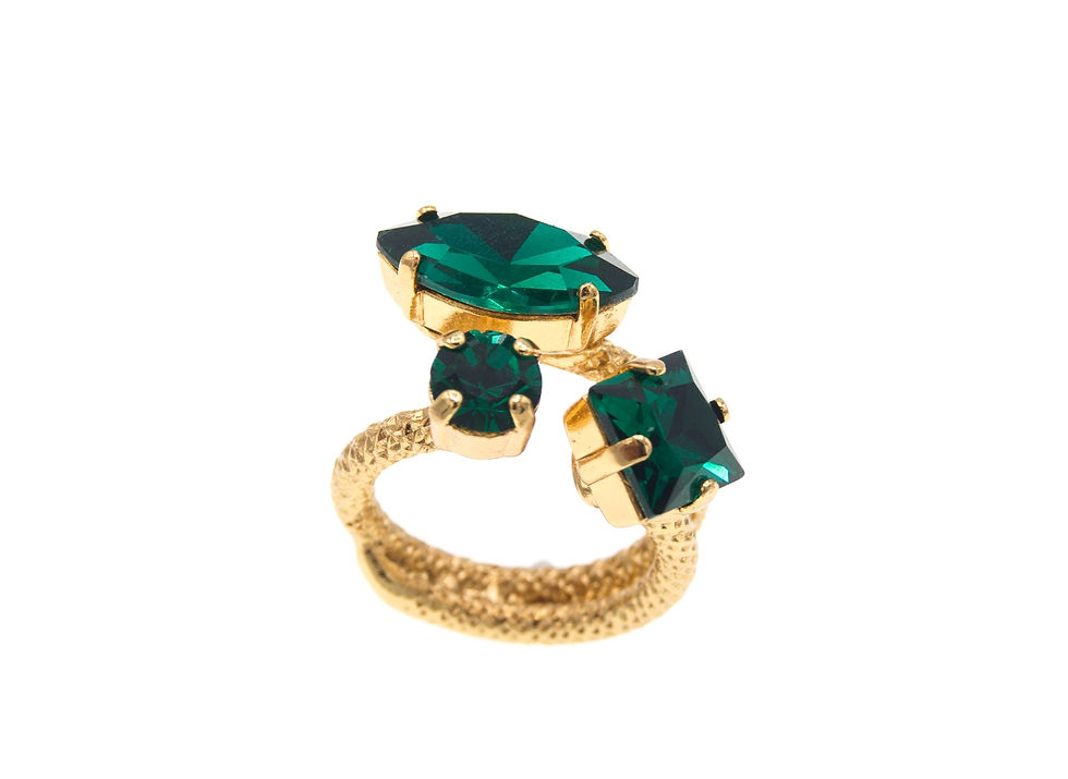 Miniatura: Semi Helix Ring green