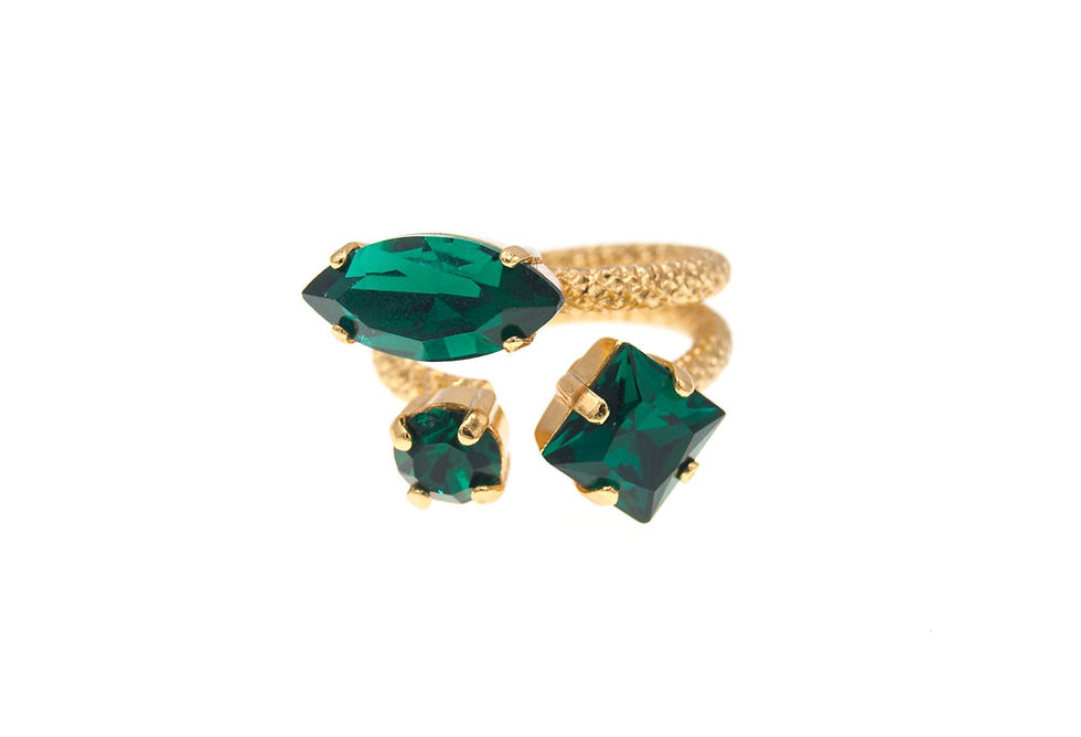 Miniatura: Semi Helix Ring green