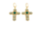 Pompeii Cross Earrings green