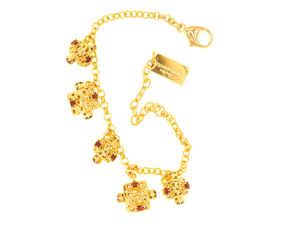 Miniatura: Cubic Flare bracelet gold red