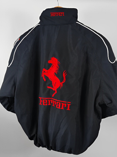 Black Ferrari Jacket | timelessracingbrand