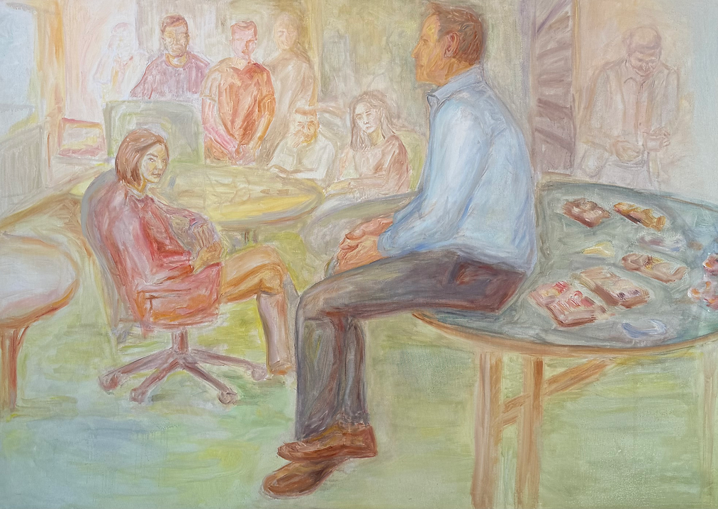 02. La fete, Valeur, 2026 oil on canvas 100 x 150 cm.HEIC