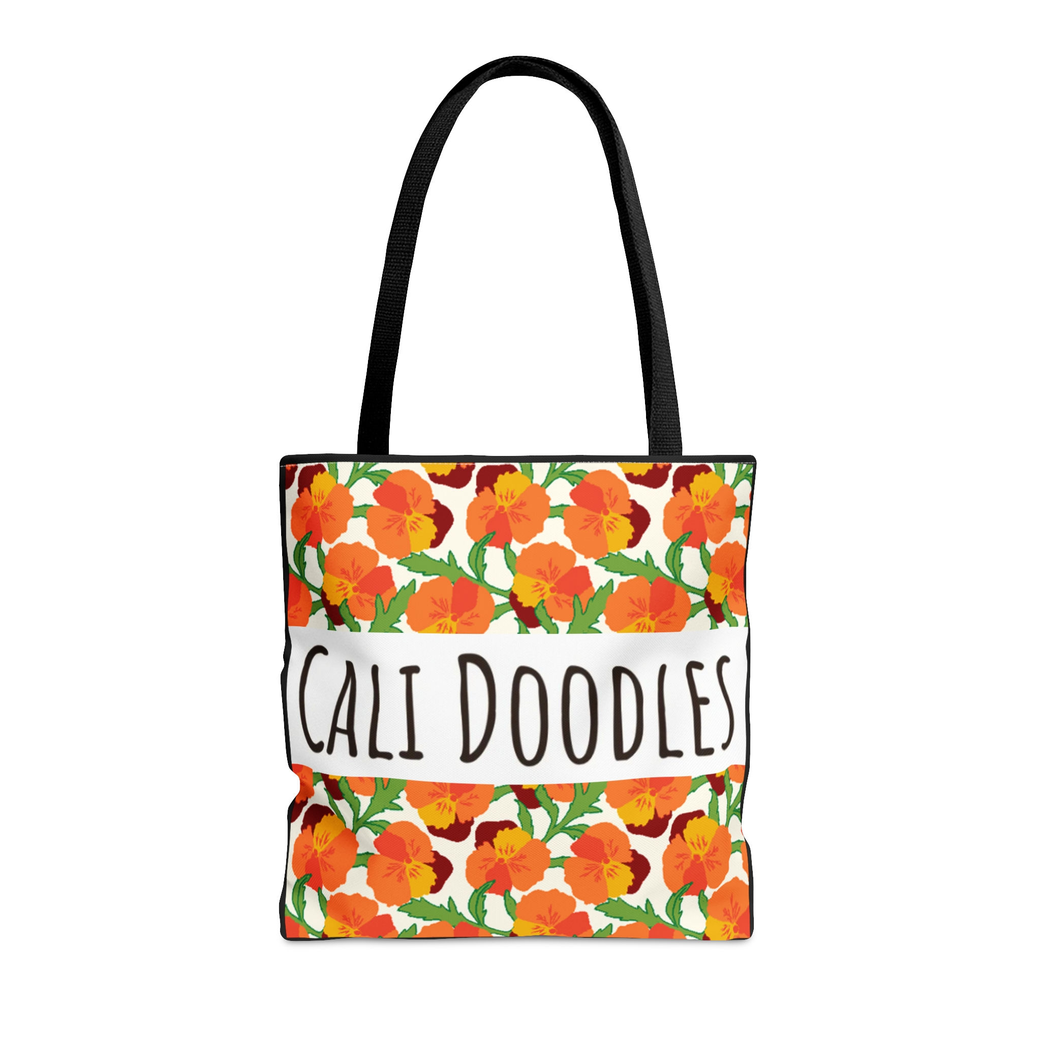 Cali Doodles Floral w/ Leaves Tote Bag