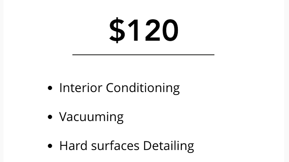 Basic Interior detailing service banner