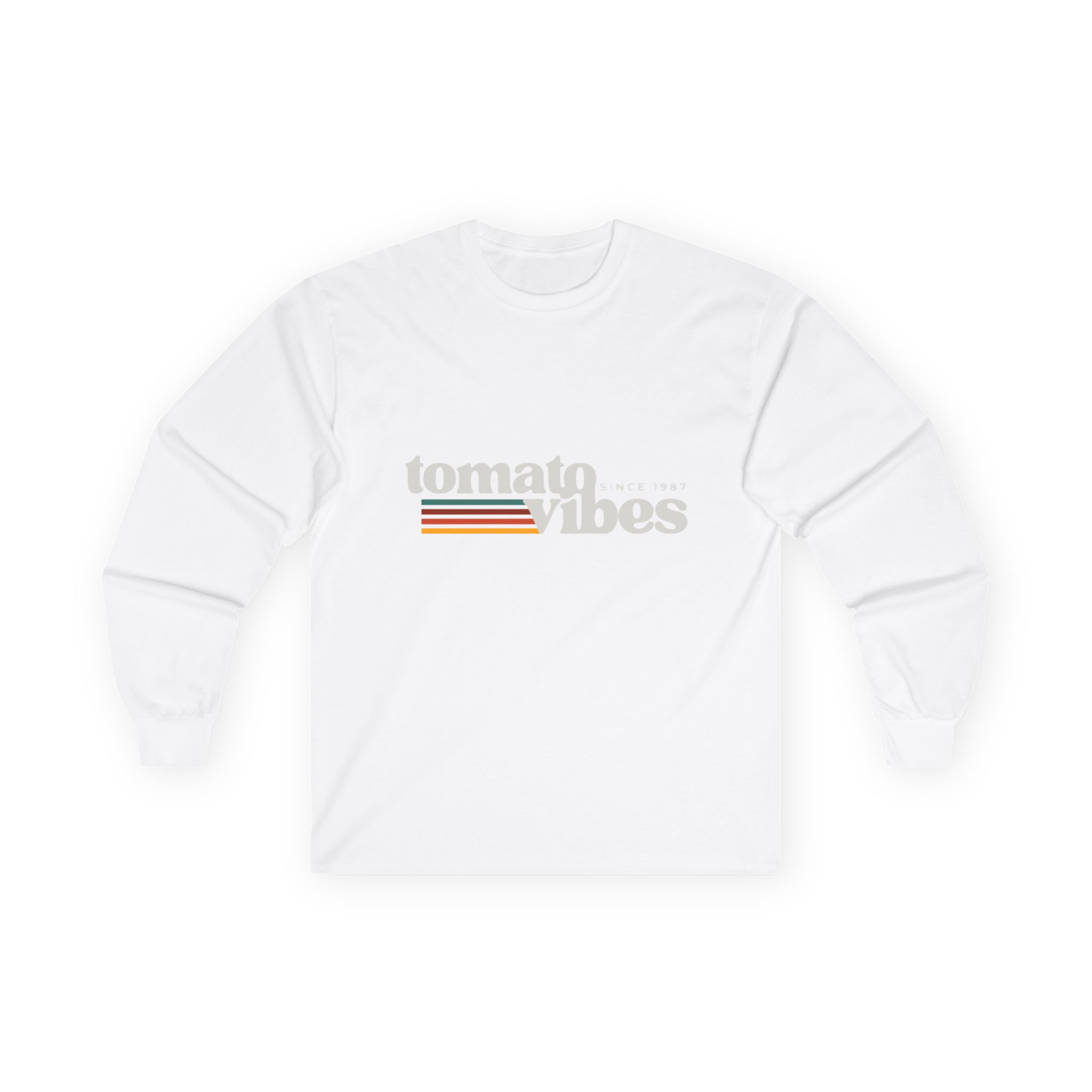 Unisex Ultra Cotton Long Sleeve Tee – Tomato Vibes Design for Casual Comfort