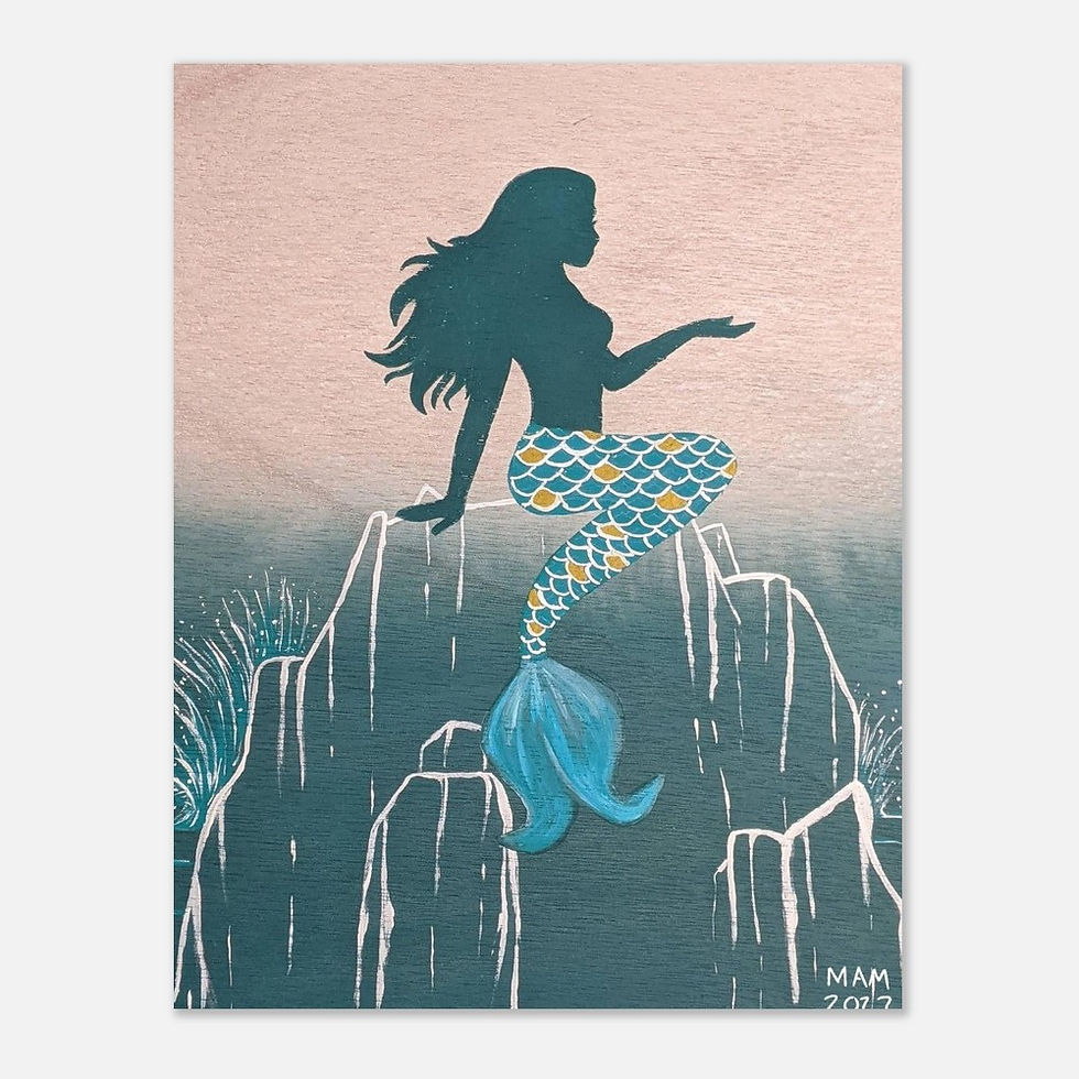 Thumbnail: Mermaid  Silhouette Matte Paper Poster