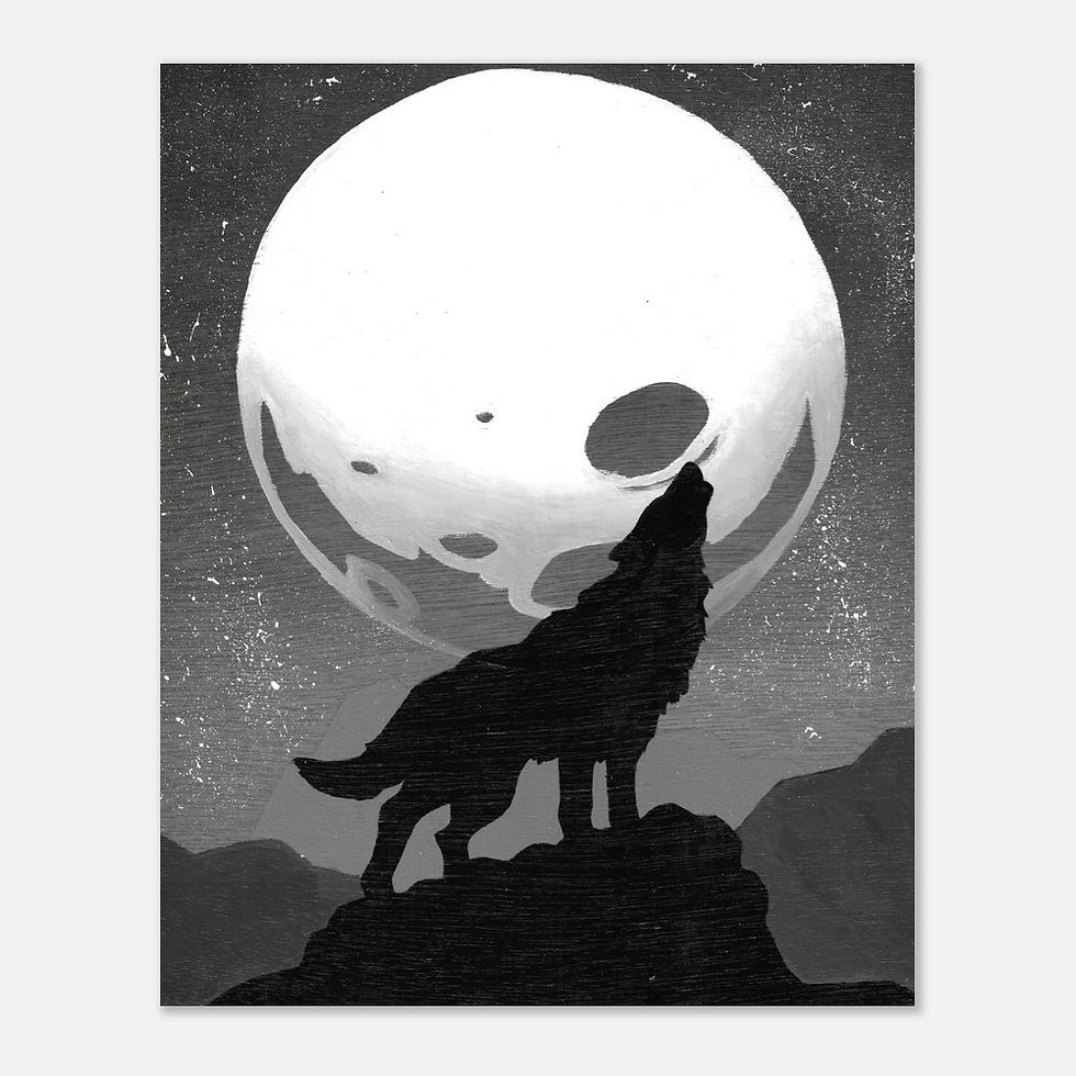 Thumbnail: Wolf Silhouette Matte Paper Poster