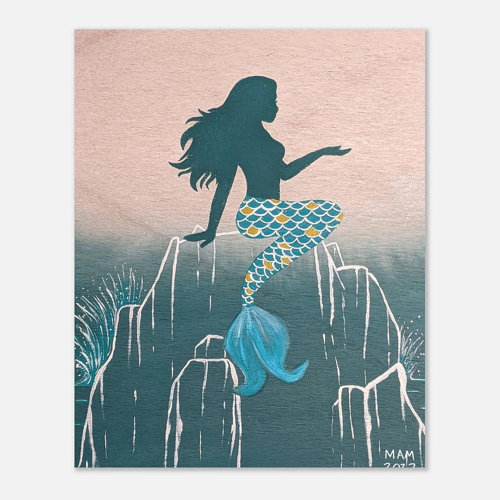 Thumbnail: Mermaid  Silhouette Matte Paper Poster