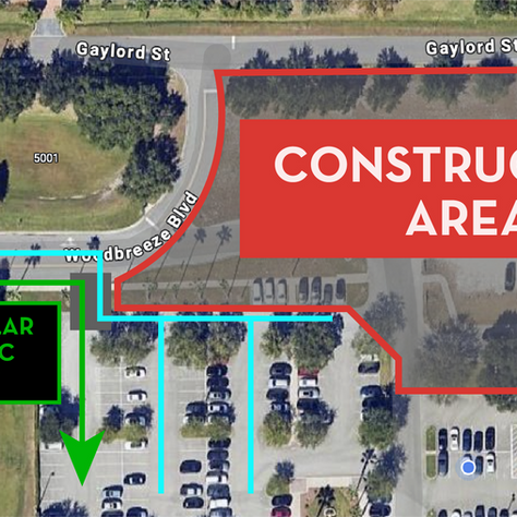 Temporary Parking Lot Entrance