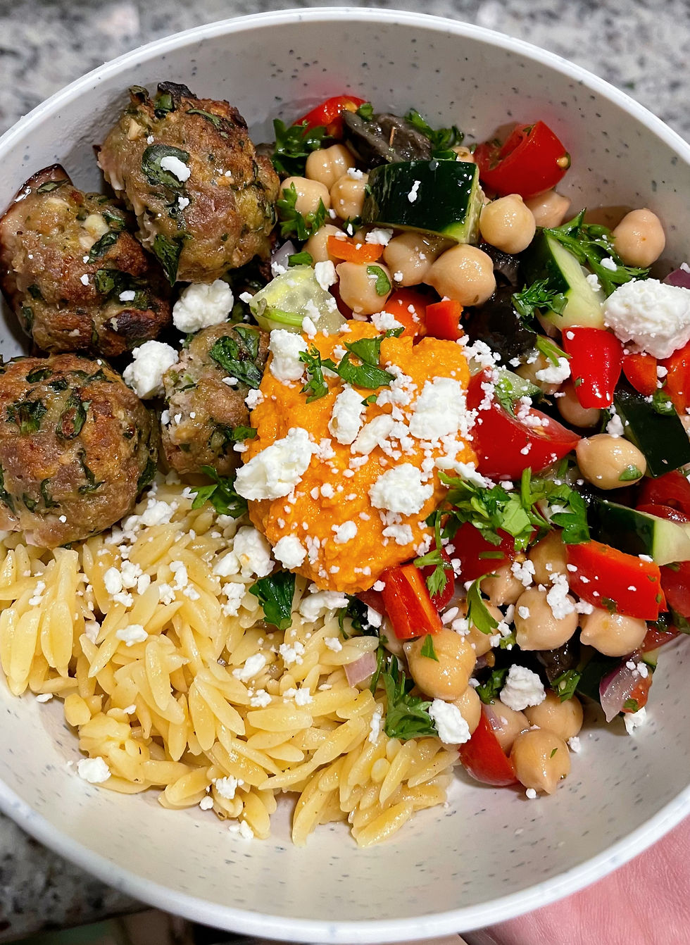 Greek Meatball Bowls