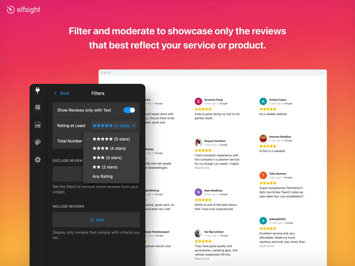 Google Reviews by Elfsight Preview 2