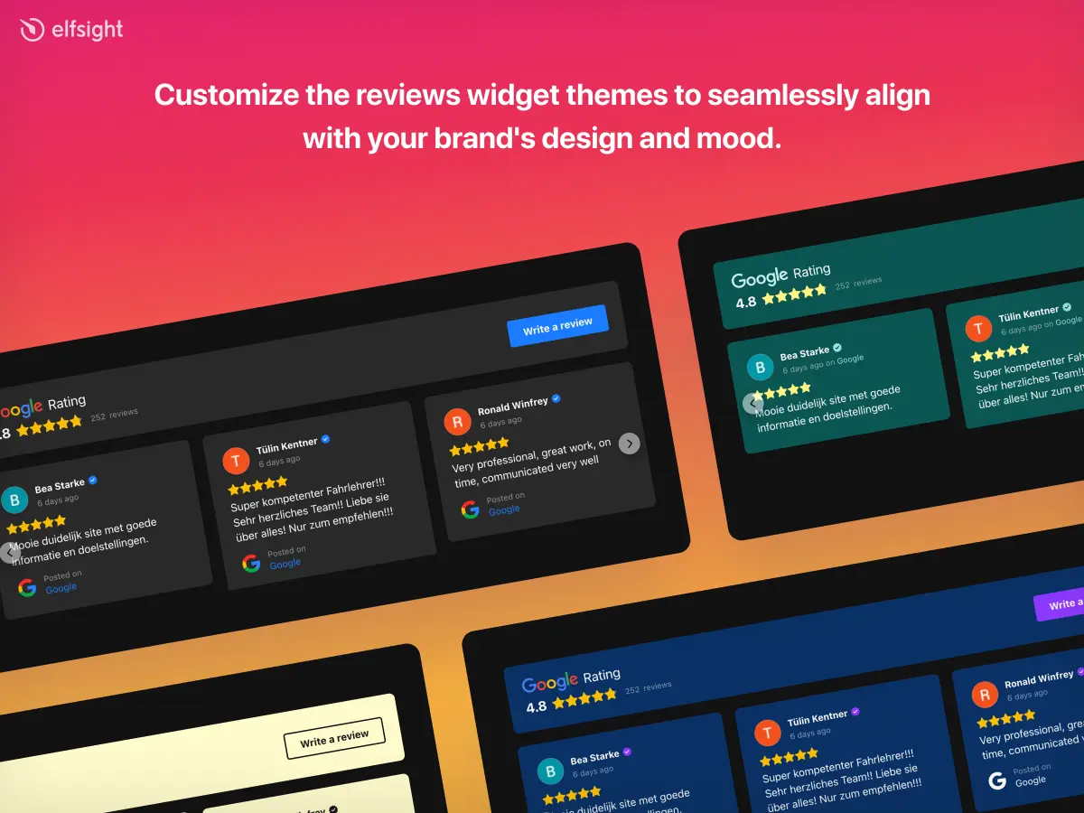 Google Reviews by Elfsight Preview 5