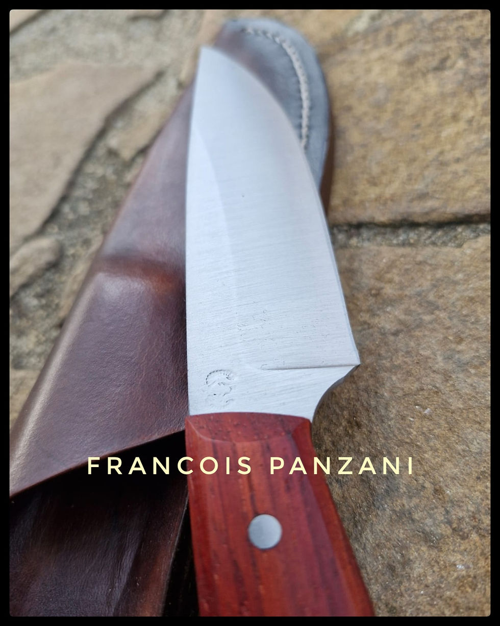 Miniature : Couteau Padouk + étui (Ref 1013)