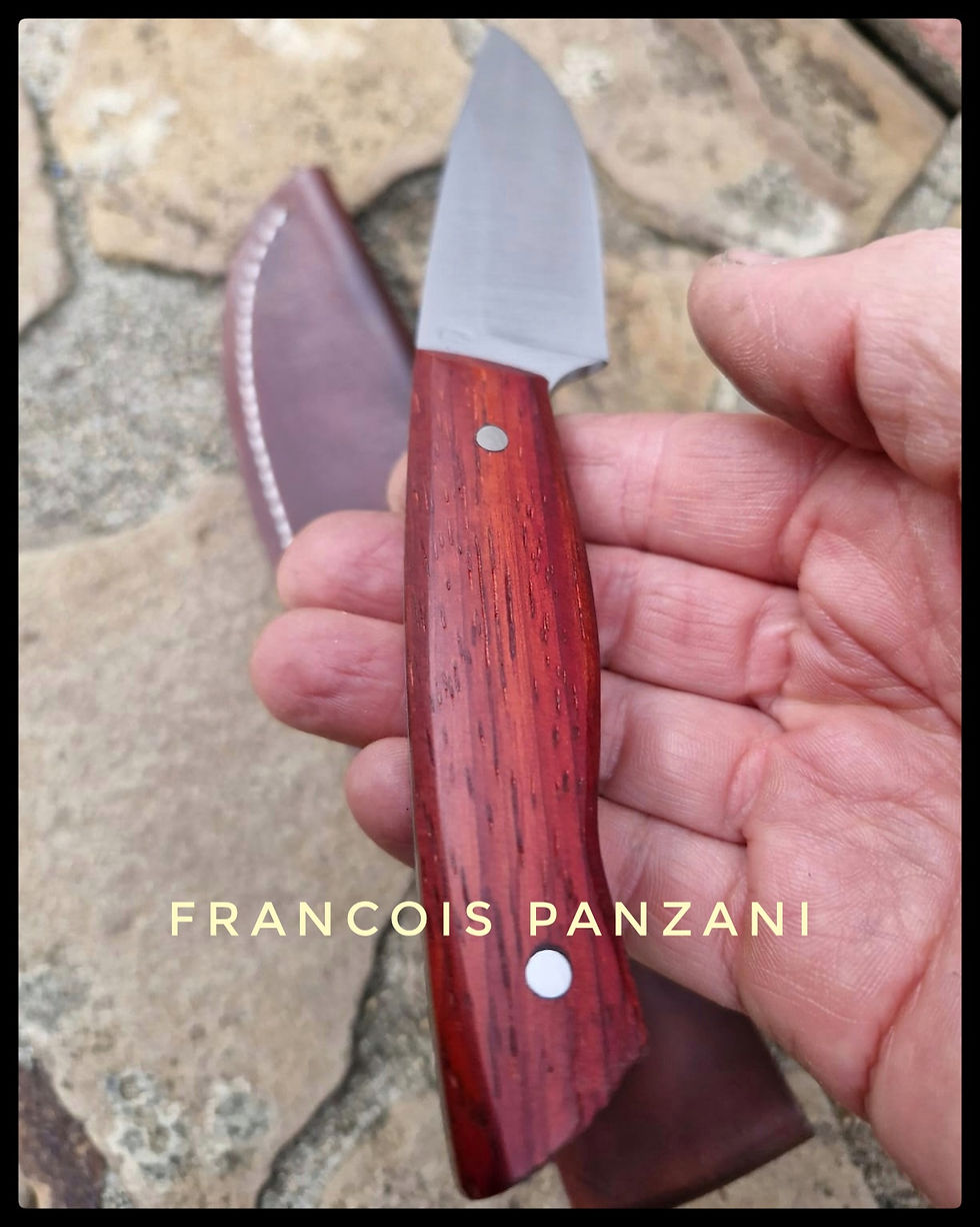 Miniature : Couteau Padouk + étui (Ref 1013)