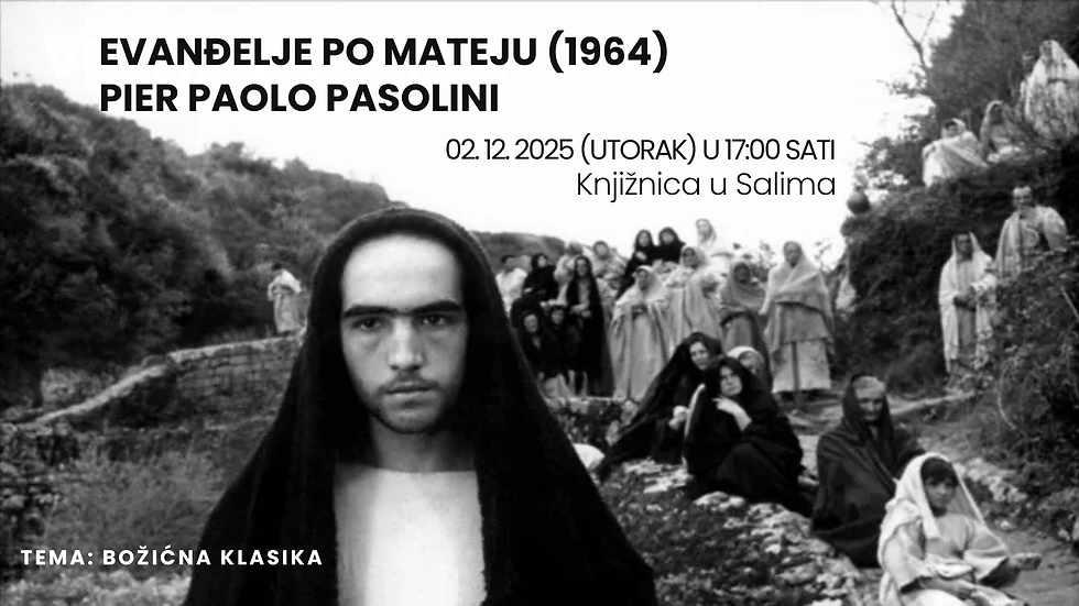Redateljska poetika Pier Paola Pasolinija u filmu Evanđelje po Mateju (1964.)