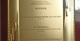 Sujit Sharma received the 11th National Petrochemicals Awards