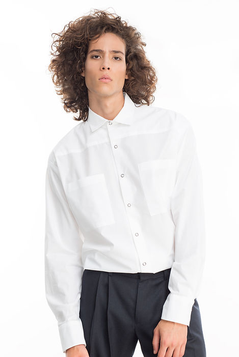 Oversized Shirt with Two Pockets — image 1