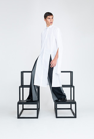 Slits dress-shirt tunic androgyny and unique- menswear ARIEL BASSAN 