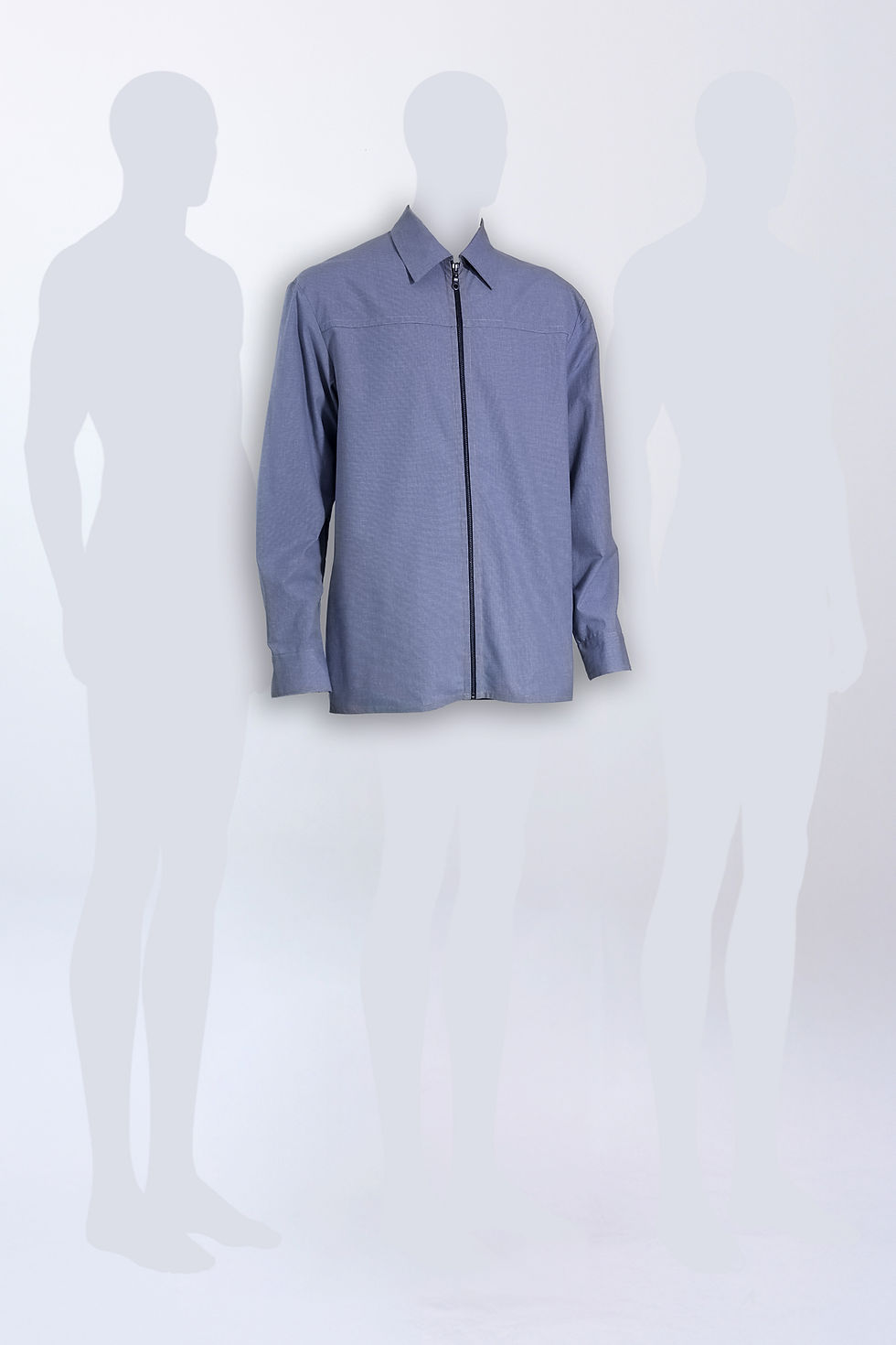Light Blue OVERSHIRT WITH ZIPPER