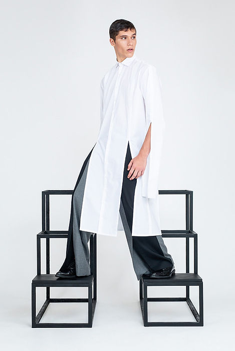High Slits Dress-Shirt Tunic [Made-to-Order] — image 1