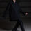 Thumbnail: Extreme oversized shirt in black crisp poplin - full body view - ARIEL BASSAN 