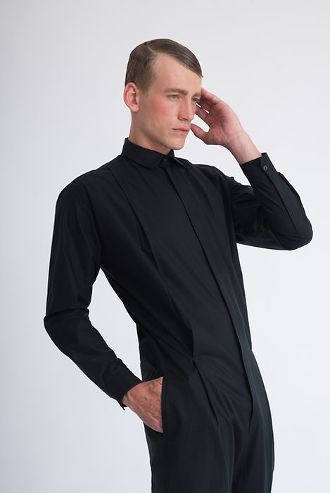 Tailored Jumpsuit with Front Pleats — image 1