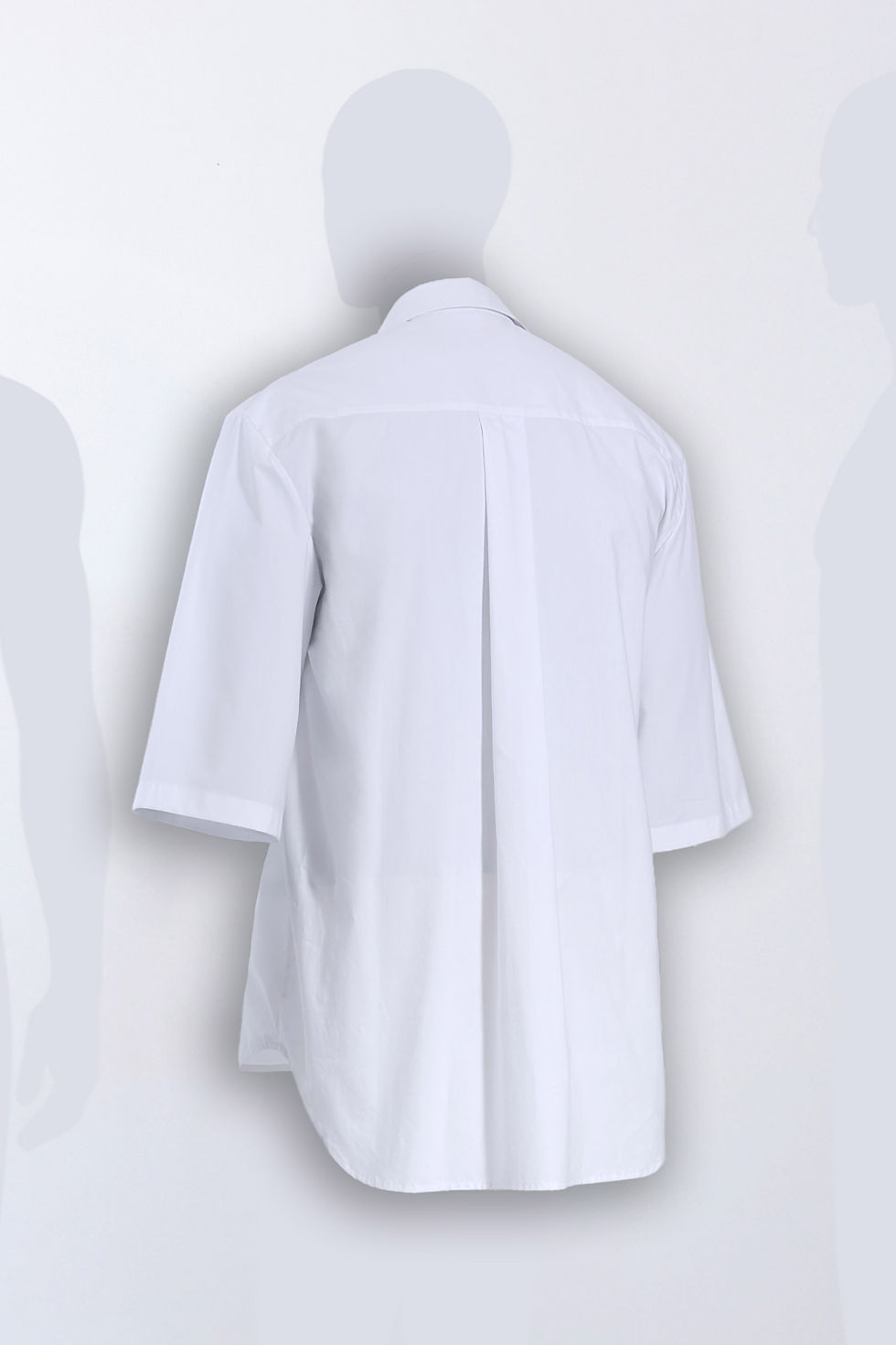 Thumbnail: 3/4 SLEEVES OVERSIZED SHIRT - WHITE