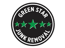 Green Star Junk Removal Logo in Black and Green 