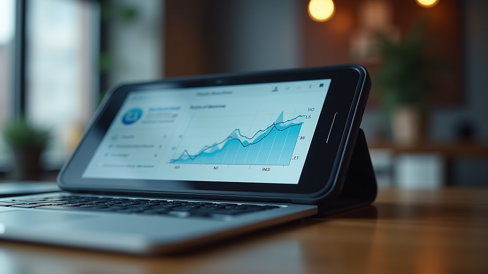 Close-up view of a smartphone displaying social media marketing analytics
