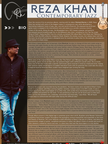 Introducing a dynamic EPK for Reza Khan that bursts with vibrant visuals and a captivating layout, perfectly capturing the essence of his musical journey. Experience the energy and passion that defines his artistry as you explore the standout moments of his career!