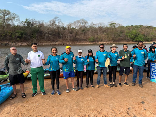 Descida de caiaque abre atividades de projeto Salve o Rio Araguaia, em Barra do Garças