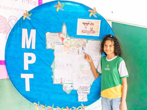 Aluna de Cuiabá vence prêmio de melhor desenho de MT por combate à exploração do trabalho infantil