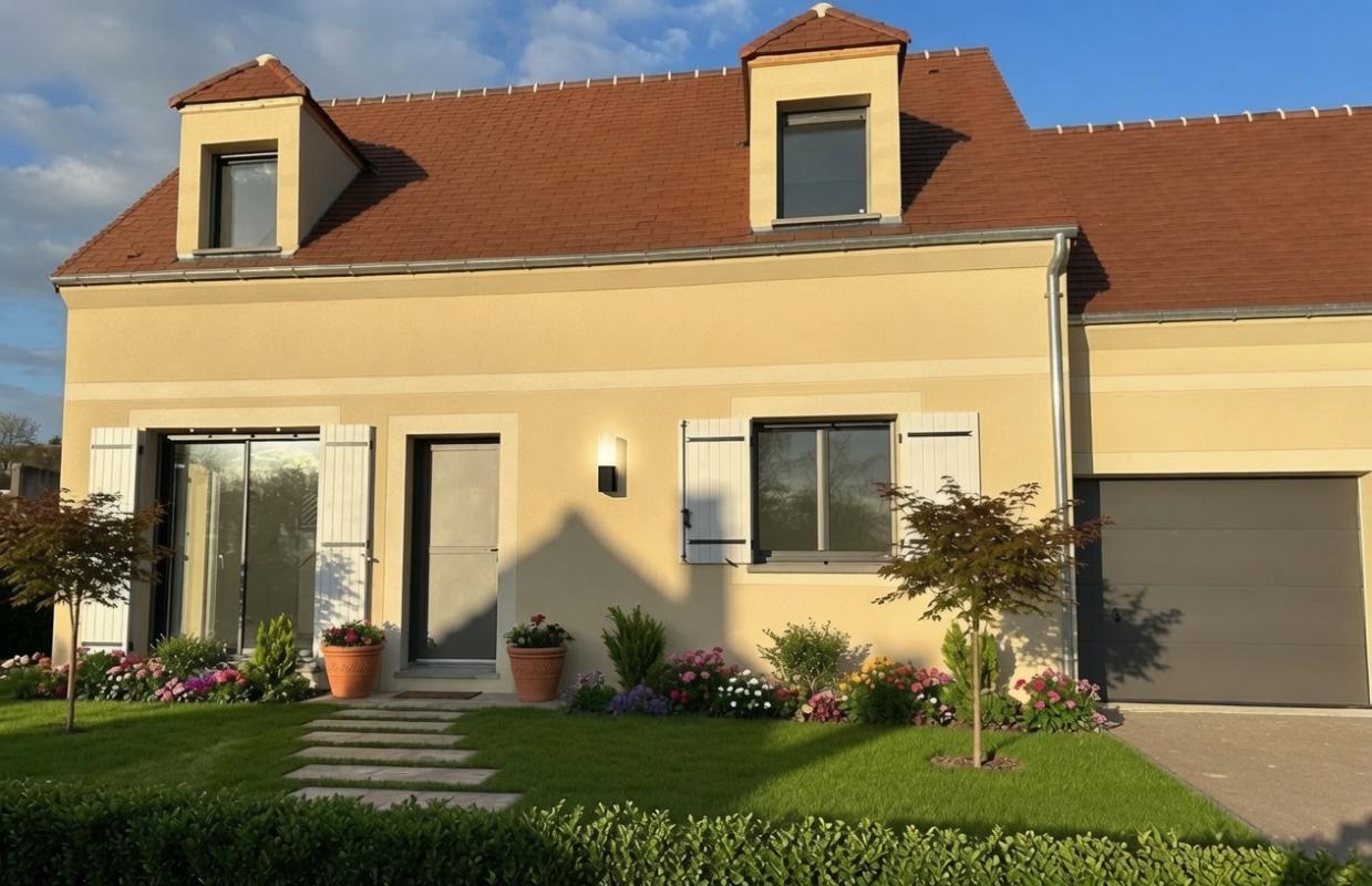 MAISON FAMILIALE TRÈS BIEN SITUÉE : Projet de construction d'une maison de 91 m² avec terrain de 745m² à BENNECOURT (78) - Ma