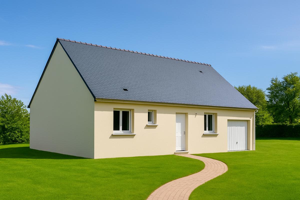 Maison Plain pied 3 chambres  75m² - Maisons Le Masson