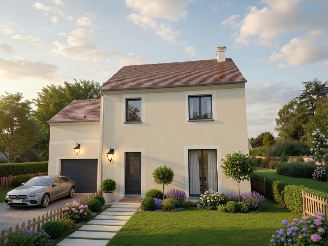 PROCHE RAMBOUILLET : Projet de construction d'une maison de 80m² avec terrain de 542m² à BOINVILLE-LE-GAILLARD - Maisons Le M