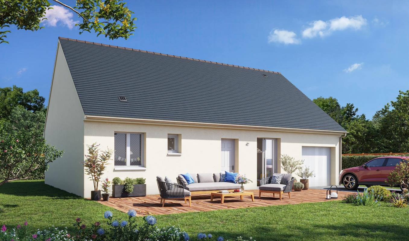 Maison de plain-pied avec 3 chambres et garage à 10 min de Meung Sur Loire