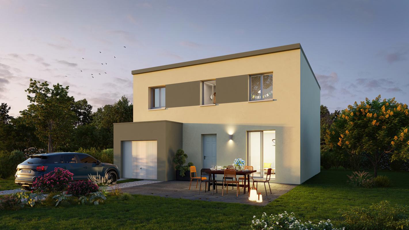 MAISON TOIT PLAT 10 - 124 m² - Terrain inclus
