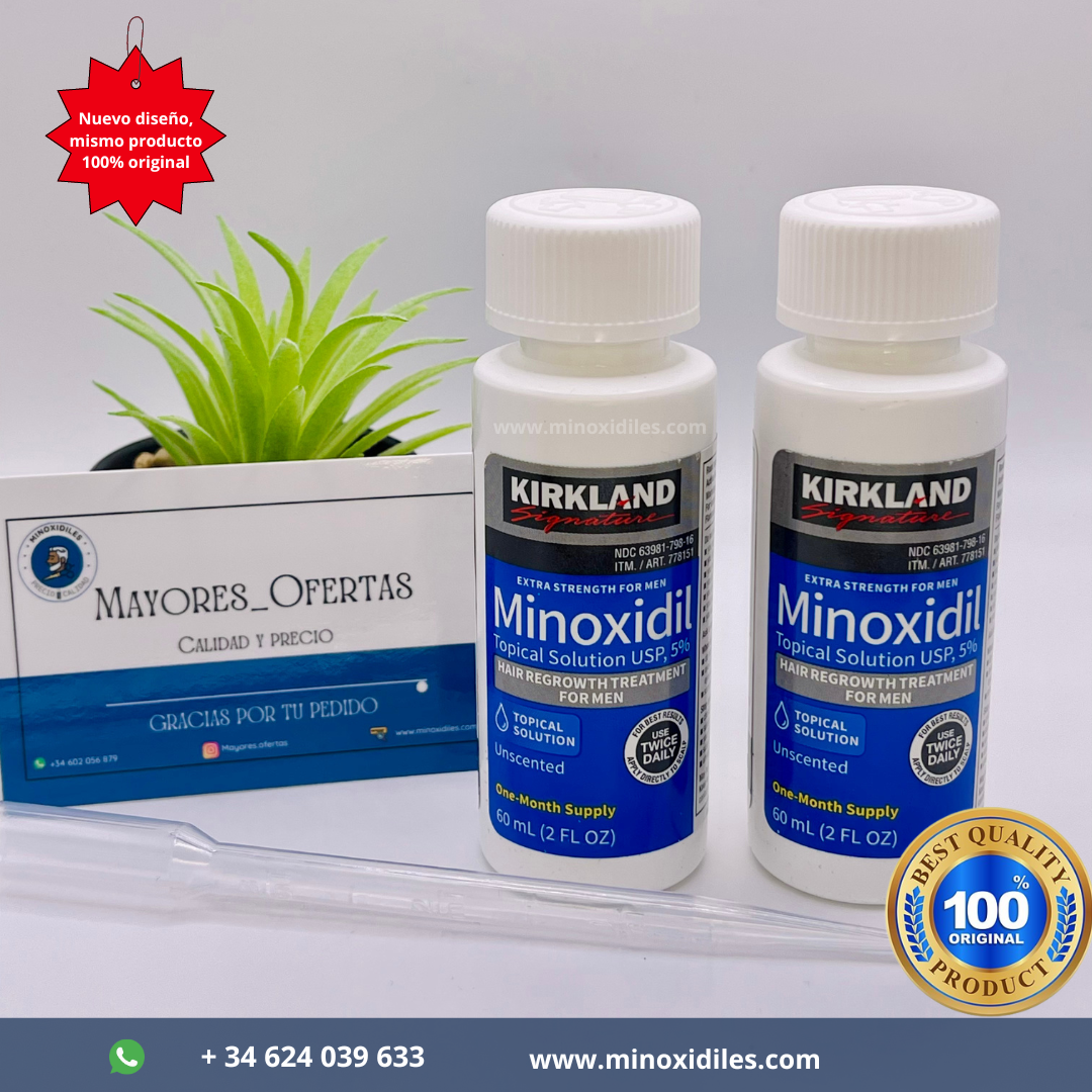 Minoxidil Kirkland 5% Líquido 2 meses de tratamiento