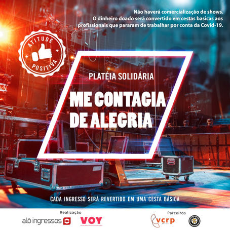 "Me Contagia De Alegria" vai doar cestas básicas para profissionais da indústria do entretenimento