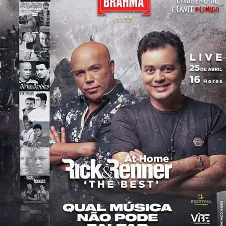 Rick e Renner faz sua primeira Live no próximo sábado