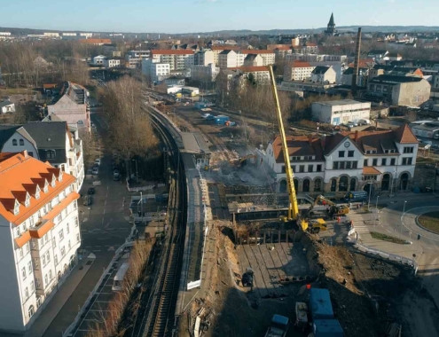 Blick auf die EÜ Reichenhainer Straße am Südbahnhof