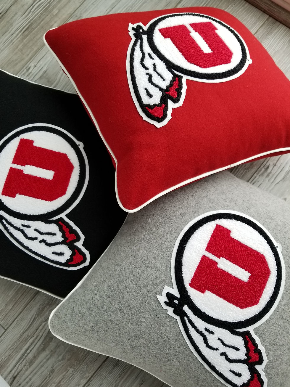 Thumbnail: University of Utah Drum & Feather Letterman Pillow