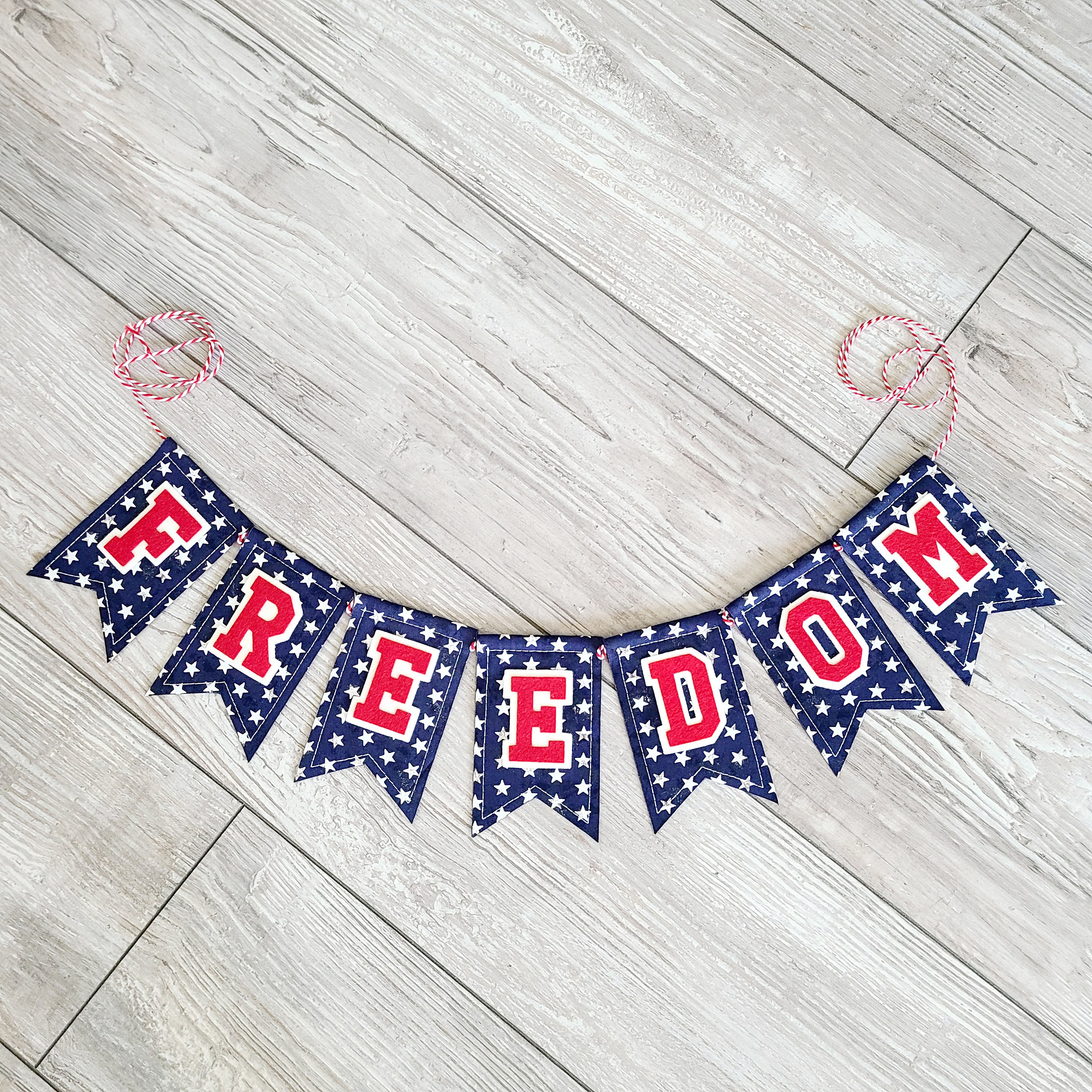 FREEDOM on Fabric Bunting