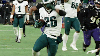 NFL player running during live game, integrated into Digital Athlete movement mapping.