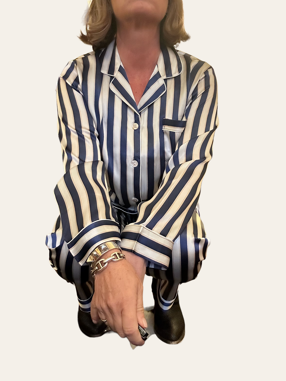 Miniaturbild: Seiden-Pyjama Stripes