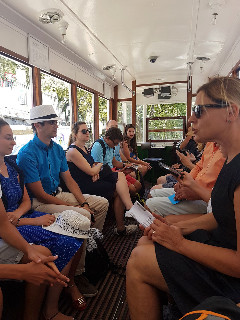 Inside Tram 28