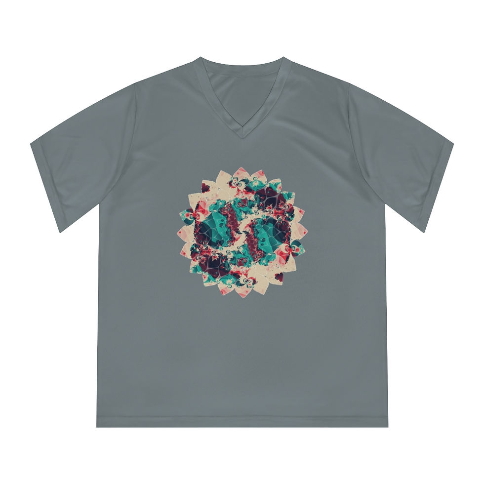 Thumbnail: Serenity Flow: Women's Athletic V-Neck Performance Shirt