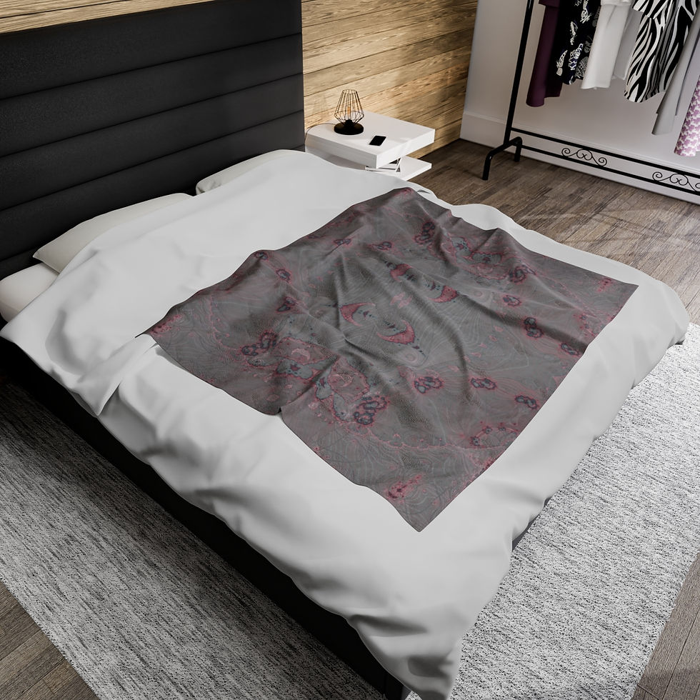 Thumbnail: Ethereal Tracery | Julia Set Fractal Velveteen Blanket