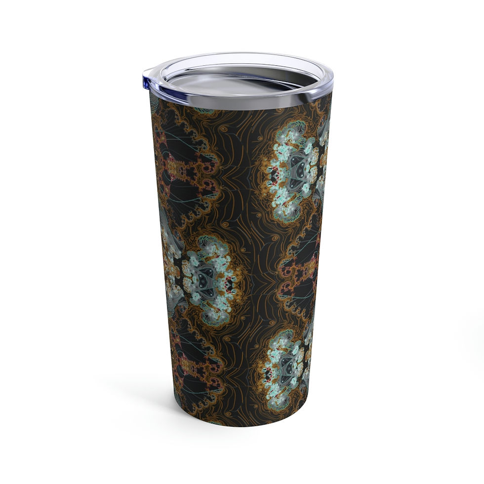 Thumbnail: Fine Line Traced Fractal Pattern Tumbler 20oz